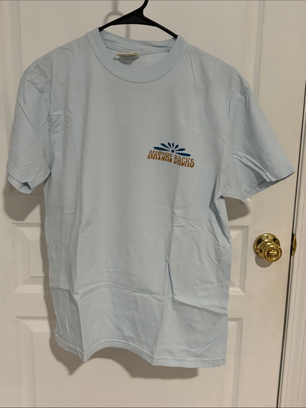 Nature Backs Light Blue Short Sleeve Graphic Tee - Men's